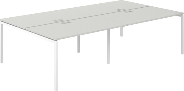 Изображение товара Комплект письменных столов Norden 280х163.8х75 / SG.258.SH.44.WH (белый/серый бархат)