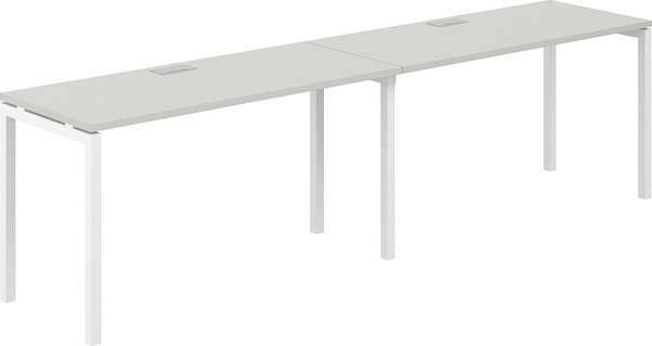 Изображение товара Комплект письменных столов Norden 280х60х75 / SG.224.SH.44.WH (белый/серый бархат)