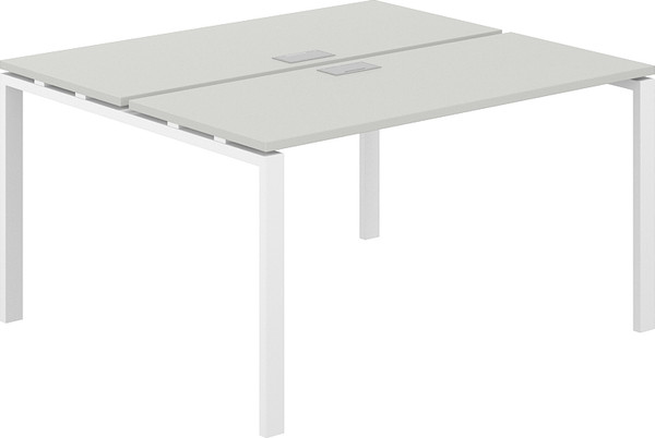 Изображение товара Комплект письменных столов Norden 140х123.8х75 / SG.242.SH.63.WH (белый/серый бархат)