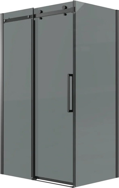 Изображение товара Душевой уголок Grossman Classic 110x100x195 / 120.K33.04.1110.21.10 (черный матовый/стекло тонированное)