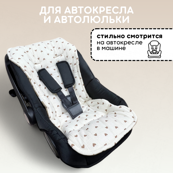 Изображение товара Вкладыш для коляски Bubago КМ1 BG 169-1 (бежевый мишки)