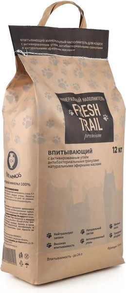 Изображение товара Наполнитель для туалета Kremnos Fresh Trail Премиум кремниевый (12кг)