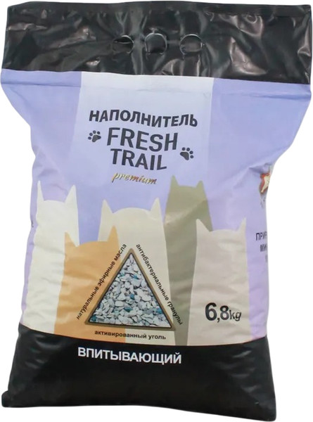 Изображение товара Наполнитель для туалета Kremnos Fresh Trail Премиум Кремниевый (6.8кг, морской бриз)