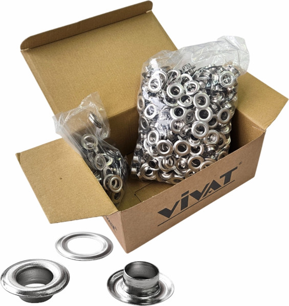 Изображение товара Набор люверсов Sentex Никель-500 12мм / МФ Л 12 (500шт)