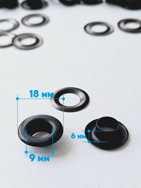 Изображение товара Набор люверсов Sentex Оксид-1000 9мм / МФ Л 9 (1000шт)