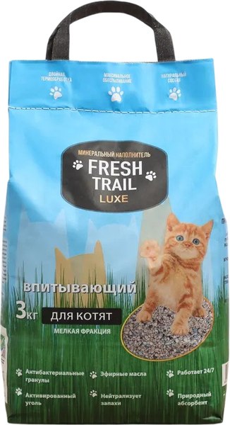 Изображение товара Наполнитель для туалета Kremnos Fresh Trail Luxe Минеральный (3кг)