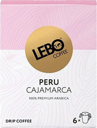 Изображение товара Кофе в дрип-пакете Lebo Перу арабика молотый (6x10.5г)
