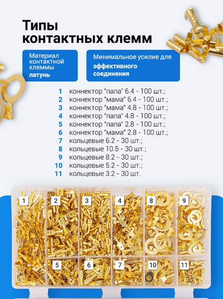 Изображение товара Набор клемм Forsage F-068685 (65418), (750шт)