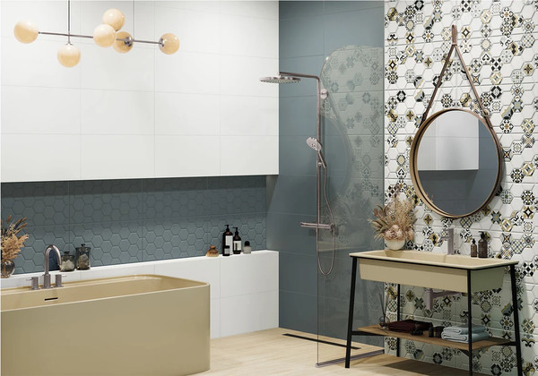 Изображение товара Плитка NewTrend Edelweiss Hexagon White WT36EDW15 (300x600)