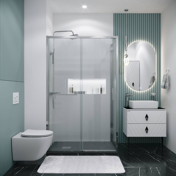 Изображение товара Душевой уголок Grossman Style 130x100x195 / 120.K33.05.1310.10.02 (хром/стекло шиншилла)