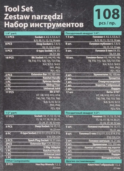 Изображение товара Универсальный набор инструментов MAMEDFORCE MF-41082-5 (54627)