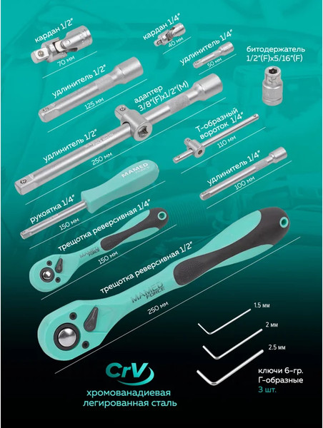 Изображение товара Универсальный набор инструментов MAMEDFORCE MF-41082-5 (54627)