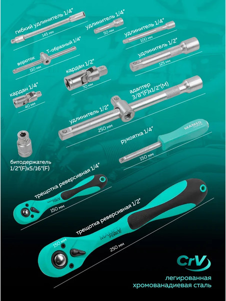 Изображение товара Универсальный набор инструментов MAMEDFORCE MF-4821-5 (54637)