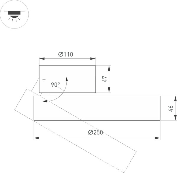 Изображение товара Спот Arlight SP-RONDO-FLAP-R250-30W Day4000 WH 110deg / 028168