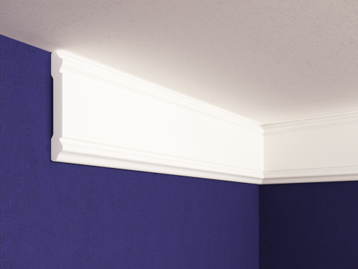 Изображение товара Молдинг SOLID C40/70 из экструдированного пенополистирола (2м/40х70мм, белый)