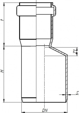 Изображение товара Переходник внутренней канализации Ostendorf HTR 125/110мм Ger / 116710