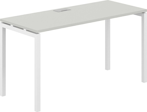 Изображение товара Письменный стол Norden 140х60х75 / SG.202.SH.44.WH (белый/серый бархат)