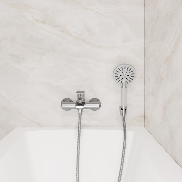 Изображение товара Смеситель Lauter Reef 21CK6678C с лейкой Lauter Nevada 21S10146 и душевым шлангом