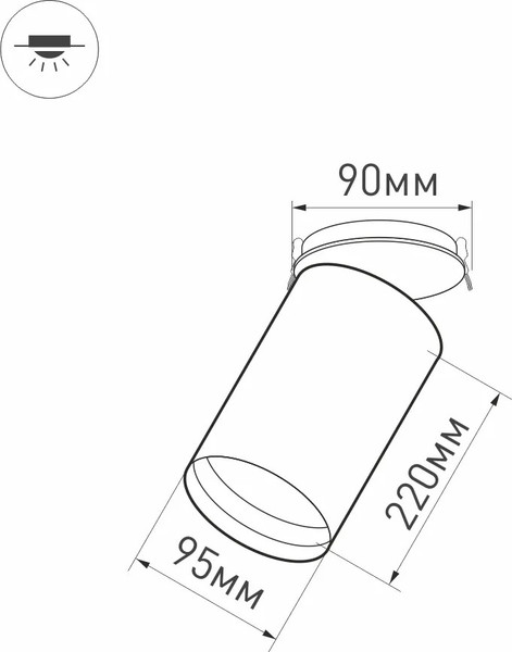 Изображение товара Спот Arlight SP-POLO-BUILT-R95-25W Day4000 WH-WH 40deg / 027340