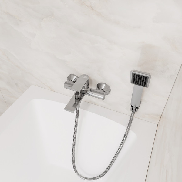 Изображение товара Смеситель Lauter Reef 21CK6678C с лейкой Serene 21S00103 и душевым шлангом