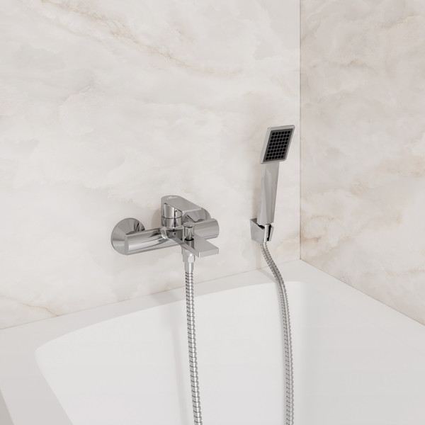 Изображение товара Смеситель Lauter Reef 21CK6678C с лейкой Serene 21S00103 и душевым шлангом