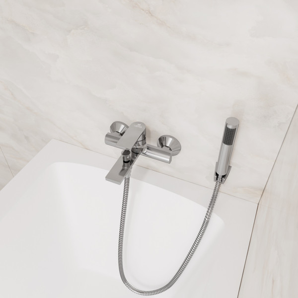 Изображение товара Смеситель Lauter Reef 21CK6678C с лейкой Lily 21S10048 и душевым шлангом