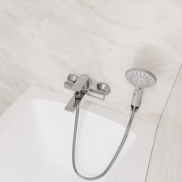 Изображение товара Смеситель Lauter Reef 21CK6678C с лейкой Daisy 21S10167 и душевым шлангом