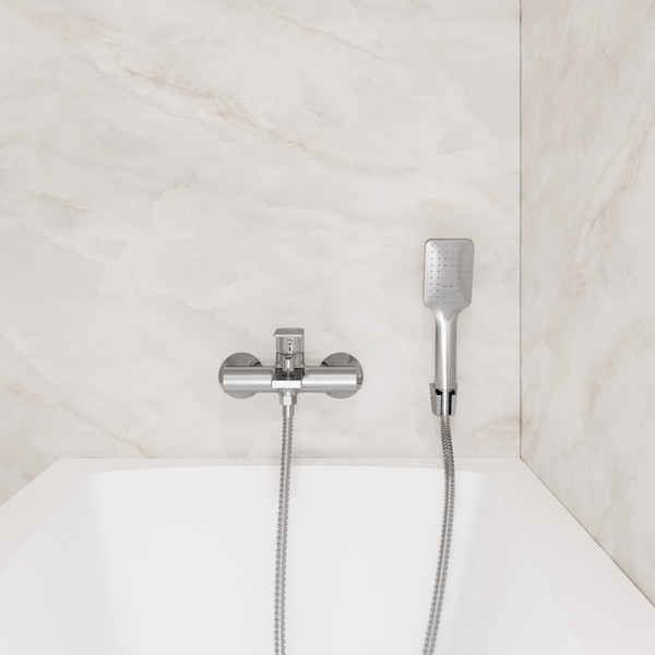 Изображение товара Смеситель Lauter Reef 21CK6678C с лейкой Fleur 21S00126 и душевым шлангом