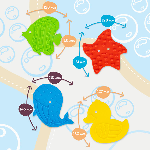 Изображение товара Набор игрушек для ванной Fancy Мини-коврики / MATS08