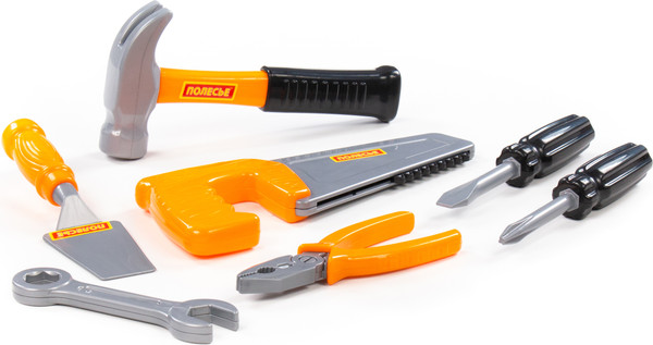 Изображение товара Набор инструментов игрушечный Полесье №7 / 61199 (оранжевый)