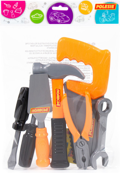 Изображение товара Набор инструментов игрушечный Полесье №7 / 61199 (оранжевый)