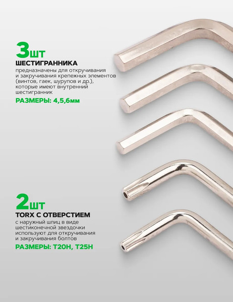 Изображение товара Набор ключей RockForce RF-5055-lg (65019)