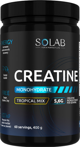 Изображение товара Креатин SOLAB Моногидрат (400г, тропический микс)