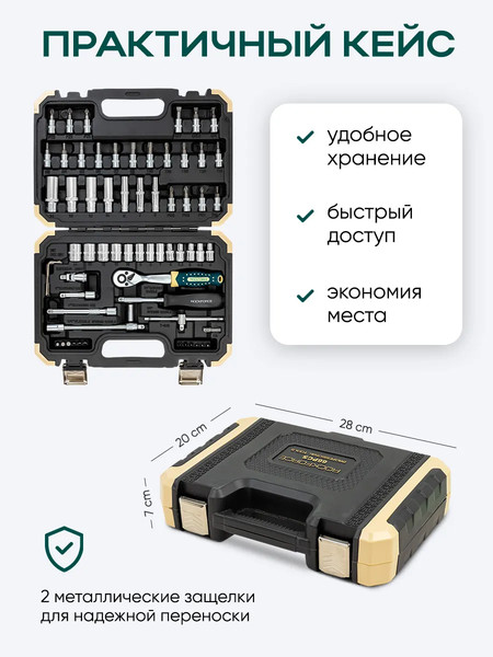 Изображение товара Универсальный набор инструментов RockForce RF Light-2661-5 (65587)