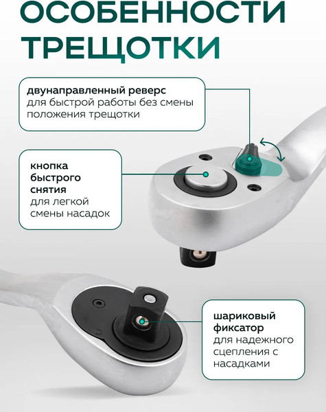 Изображение товара Универсальный набор инструментов RockForce RF Light-2661-5 (65587)