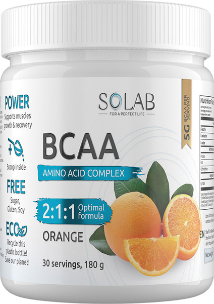 Изображение товара Аминокислоты BCAA SOLAB 2:1:1 (180г, апельсин)