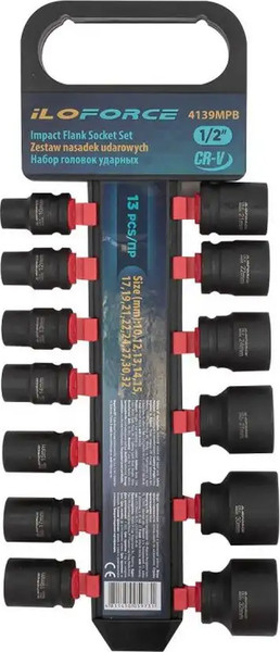 Изображение товара Набор головок слесарных ILOforce IF-4139MPB (54751)