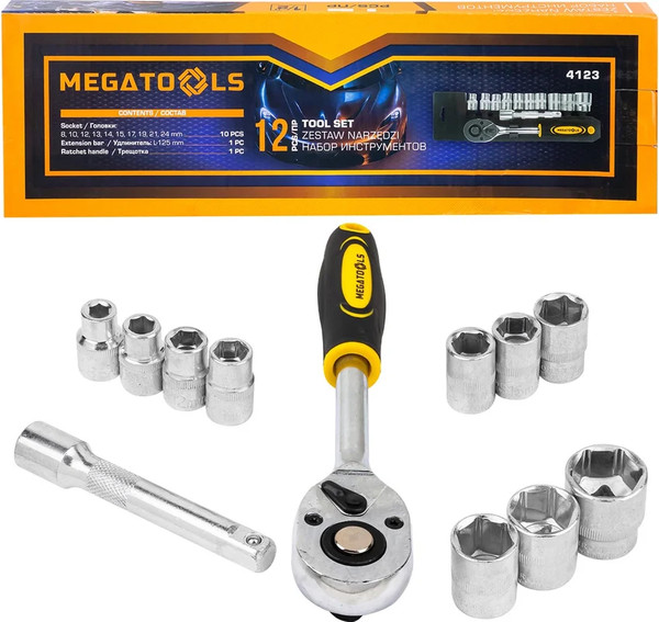 Изображение товара Универсальный набор инструментов Megatools MT-4123 (61277)