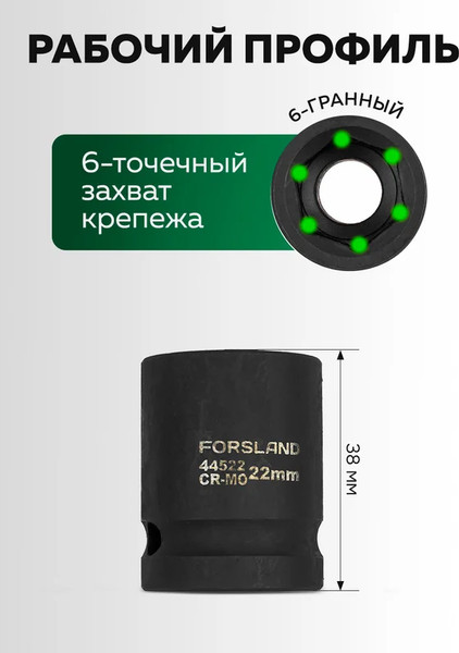 Изображение товара Набор головок слесарных Forsland 4179-5MPB (65463)