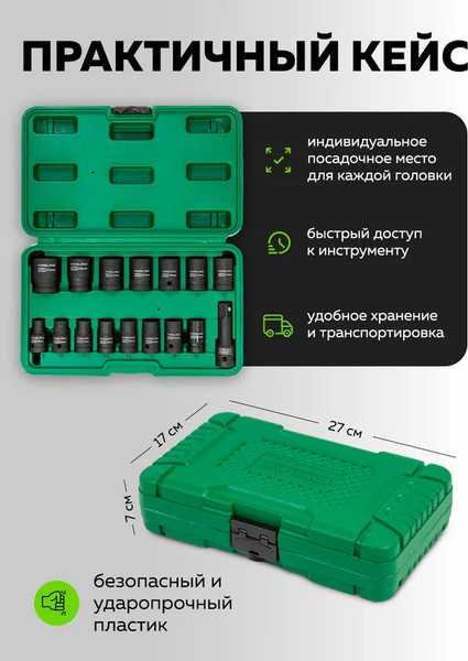 Изображение товара Набор головок слесарных Forsland 4179-5MPB (65463)