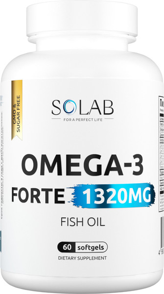 Изображение товара Жирные кислоты SOLAB Omega-3 Форте (60 капсул)