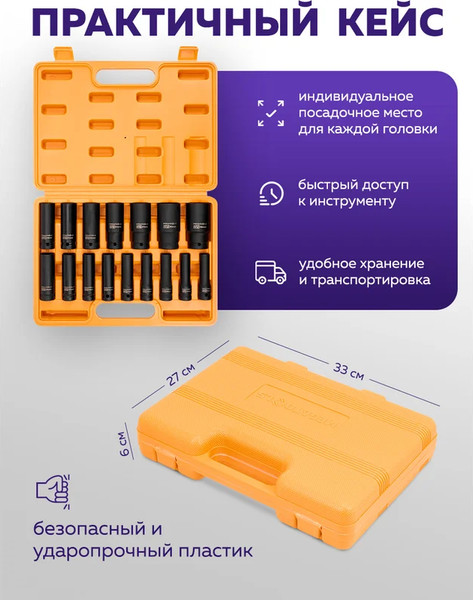 Изображение товара Набор головок слесарных Megatools MT-4167-5MPB (65461)