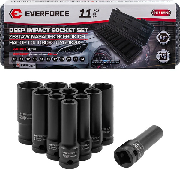 Изображение товара Набор головок слесарных Everforce EF-4117-5MPB (65468)