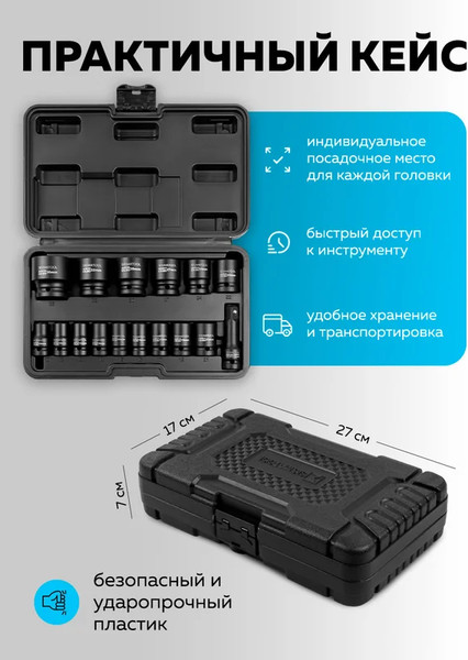 Изображение товара Набор головок слесарных Sigmatool 4177-5MPB (65467)