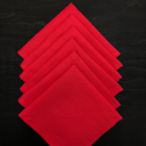 Изображение товара Набор сервировочных салфеток ОМурМебель 30x30 (6шт, красный)