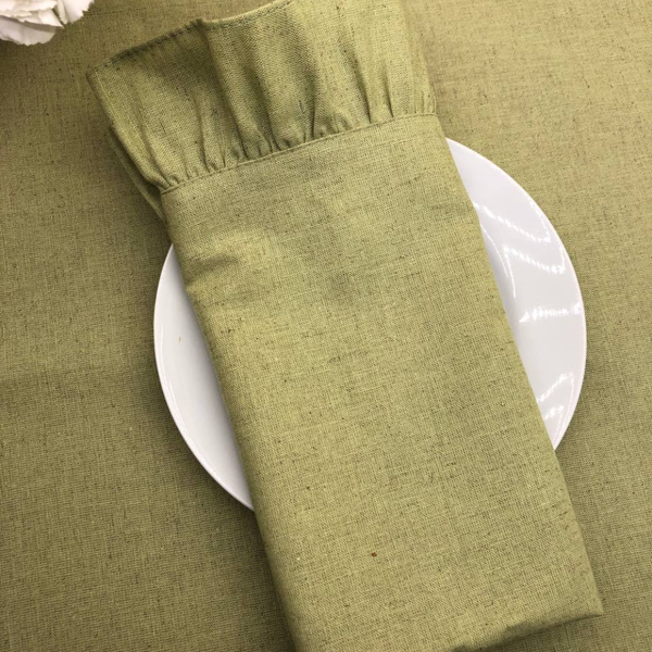 Изображение товара Сервировочная салфетка ОМурМебель 50x35см с рюшами (2шт, зеленый)