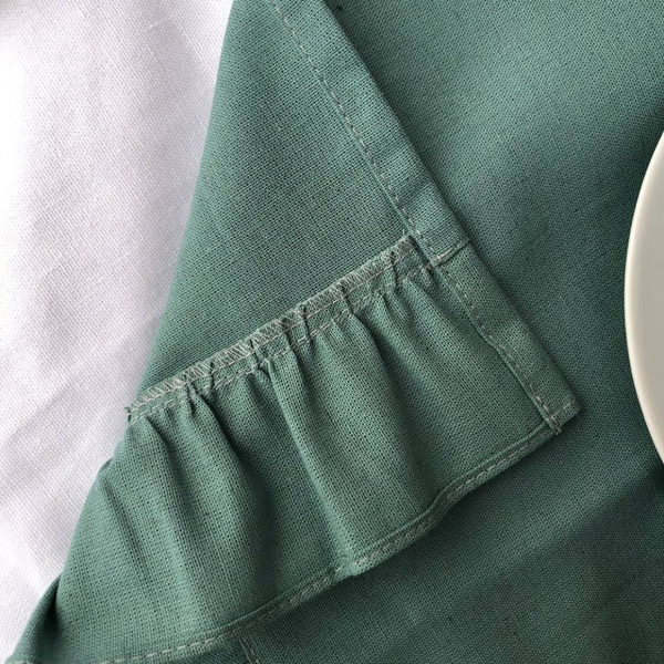 Изображение товара Набор сервировочных салфеток ОМурМебель 50x35см с рюшами (2шт, синий)