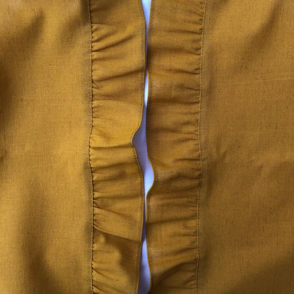 Изображение товара Набор сервировочных салфеток ОМурМебель 50x35см с рюшами (2шт, горчичный)