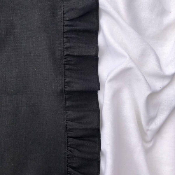 Изображение товара Набор сервировочных салфеток ОМурМебель 50x35см с рюшами (2шт, черный)