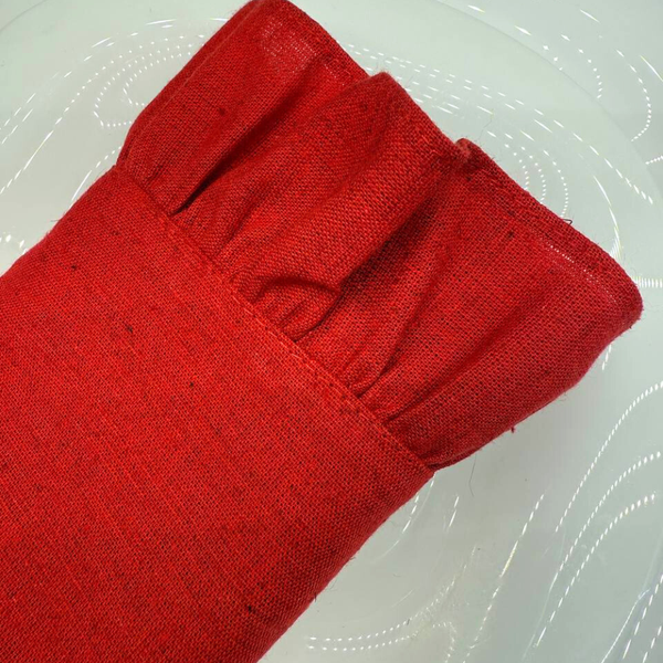 Изображение товара Набор сервировочных салфеток ОМурМебель 50x35см с рюшами (2шт, красный)